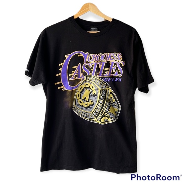 Crooks & Castles Other - CROOKS & CASTLES Black Crewneck Tee Shirt Size Medium